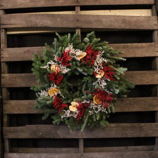 Christmas Wreath - Candy Cane with Fruit