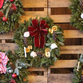 Christmas Wreath - Burgundy with Fruit